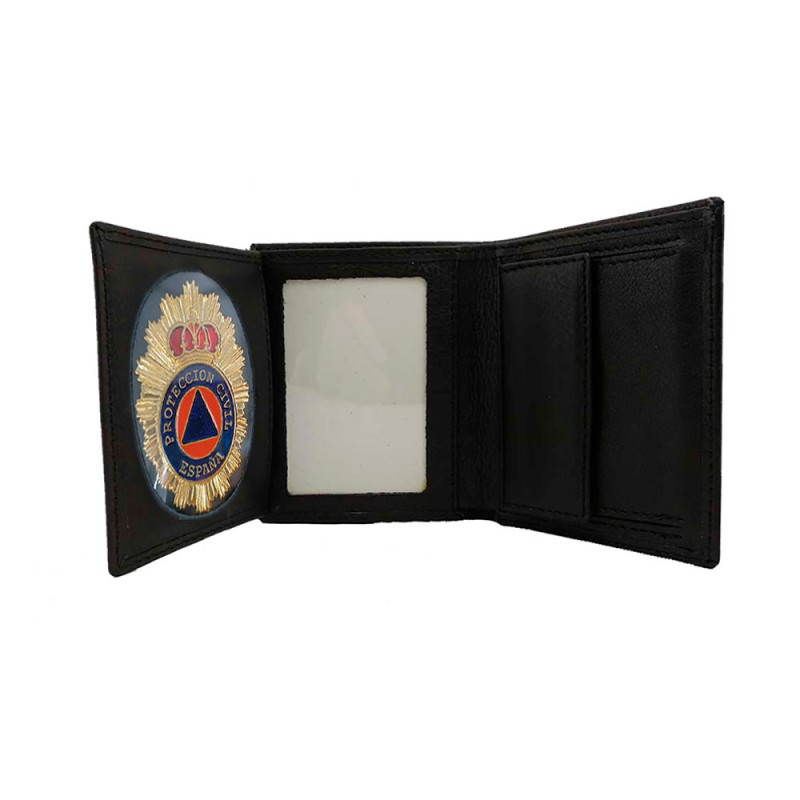 800. Cartera Porta Placas Protección Civil (Placa Incluida)