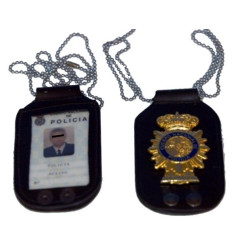 PORTAPLACA-PORTACARNET POLICIA NACIONAL PLACA INCLUIDA