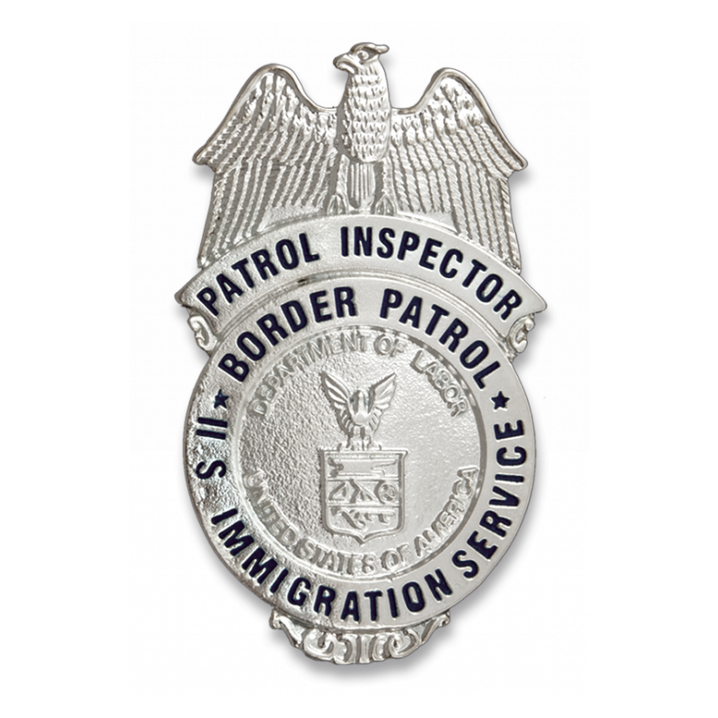 PLACA INSPECTOR POLICIA SERVICIO INMIGRACIÓN ESTADOS UNIDOS